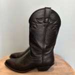 Laredo  Black heeled pull on leather western heeled boots size 7 1/2 Photo 8