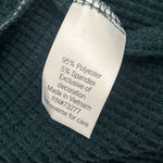 SO  Sweater Dress Women's Size XS Dark Green Scoop Neck Long Sleeve Waffle Knit Photo 6