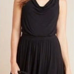 Anthropologie Maeve  Black Sleeveless Cowl‎ Neck Midi Flowy Dress - Medium Photo 0