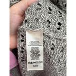 DKNY Jeans Womens Small Gray Crochet Knit Cardigan Sweater 58% Cotton 42% Acryli Photo 5