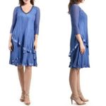 New! Komarov Tiered Chiffon V Photo 2