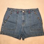Faded Glory  Blue Jean Shorts with Colorful Accents Photo 0