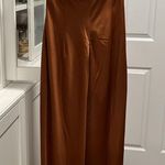 Meshki (NWT) Harriet Satin Midi High Split Dress, Biscuit, Size L Photo 7