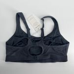 LUVROBES Gray Blue Sports Bra Athletic Support Medium Adjustable Straps Photo 2