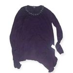 Simply Vera, Vera Wang Simply Vera Vera Wang Purple Lightweight Sweater With Beaded Neckline Photo 0