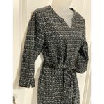 Christopher & Banks NWT  Womens Black White Geometric Button Front Midi Dress M Photo 7