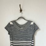 Anthropologie Maeve Haven striped shirt sleeve dress size S Photo 3