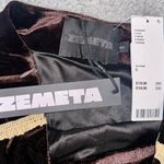zemeta velvet rose mini skirt Brown Size L Photo 3