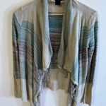 Wet Seal  Long Sleeve Open Cardigan Sweater Women’s Fringe on Front Made U.S.A Photo 0