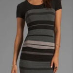 James Perse James‎ Perse Multi Layer Stripe Dress in Charcoal/Black Photo 0