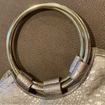 Purse Handbag Taupe Gold Large Vintage Tan Photo 4