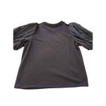 a.n.a  Womens Black Puff Sleeve T Shirt Top Large Size‎ Cotton Blend Casual Photo 5