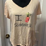 C Sleep I love Summer Yellow Graphic Short Sleeve in L Size L Photo 0