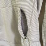 Athleta Grey Half Zip Striped Drawstring Hoodie Sweatshirt Photo 5
