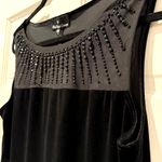 Ronni Nicole Evenings Velvet Sequin Embellished Tank Top Black Size Large NWT Photo 2