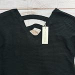 Black V Neck Strappy Back Sweater by Madison + Hudson Size Large NEW Photo 2