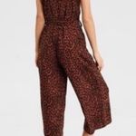 American Eagle  Outfitters Leopard Animal Print Cropped Jumpsuit XS Photo 2