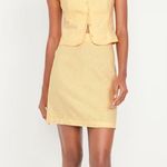 Old Navy  High-Waisted Linen-Blend Mini Skirt Sweet Butter Yellow Set Piece Photo 1