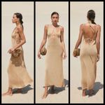 Cult Gaia ππ Kingsley Knit Dress ~ Light Camel Medium M NWT Photo 3