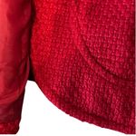 Cato Women Size 24W Red Waffle Weave Ruffle Collared Jacket Lined Professional Photo 6