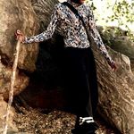 Free People  Misty Morning Printed Layer Faded Leopard Combo size M Photo 3