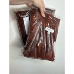 Gilli Cinnamon Satin Plisse Lettuce Hem Blouse & Flare Pant Set 1X NWT Photo 5