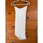 Lulus  Flawless Sensation White Mesh Ruched Asymmetrical Mini Dress Strapless XS Photo 4