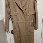 Harvé Benard Harve Benard vintage 100% wool button tan dress‎ size 8 Photo 0