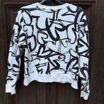Maeve by Anthropologie Graphic Heart Print Sweatshirt White Black XS Photo 6