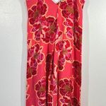 Loft  Textured Linen Blend Maxi Dress Floral Print Strappy Casual Sundress Size 4 Photo 3