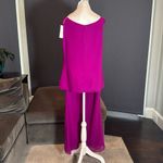 Women’s Chiffon 3 Piece Party Formal Mother of the Bride Pants Suit Size 14 Pink Photo 6