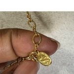 Liz Claiborne Gold Chain Necklace With Amber Tortoise Shell Pendant Toggle Clasp Photo 3