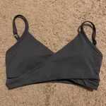 Fabletics Gray Wrap Front Sports Bra Photo 0