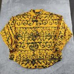 Panhandle Slim Women's Shirt Western Long Sleeve Abstract All Over Print Size XL Yellow Photo 0