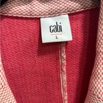 CAbi Amelia Button Front Jacket with Pockets, Coral & White Pattern, Size Large Photo 3