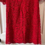 Ralph Lauren Lauren All Over Floral Lace Cherry Red Mini Dress - Size 6 Photo 10