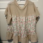 POL Floral Cream and Pink Blouse Photo 3
