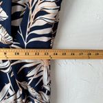 VERO MODA Tropical Romper Size S Navy Palm Print Blue Lace Back Coastal Chic Photo 9