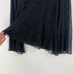 J Laxmi Black All Over‎ Beading Sheer Chiffon Flate Sleeve Asymmetrical Blouse Size XL Photo 6