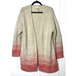 Prómesa Promesa Beige Pink Ombre Open Knit Long Cardigan Sweater Size M/L Photo 4