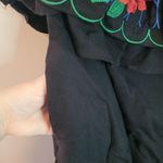 Umgee  Black Floral Embroidered One Shoulder Dress NWT Photo 3