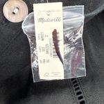 Madewell Womens Linen Jumpsuit Size 2 Black Button Front Wide Leg Sleeveless Photo 8