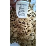 Women’s Gold Boho Crochet Knit Sleeveless Fringe Crop Top Cotton size S Photo 7