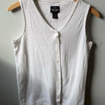 Dockers Vintage Y2K White cotton tank top vest with button up front 🔥 Photo 0
