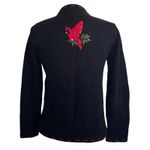 White Stag Women's Christmas Holiday Cardigan Sweater Black Red Cardinals S Photo 2