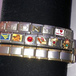 Stainless Steel Stretchy Square Charm Bracelet Assorted Charms Bracelets Links Silver Photo 10