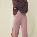 Free People RARE! Split Open Side Leg Ankle Wide Leg Knit Pants Size XS Photo 3