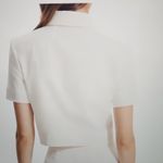 Theory Seersucker Cropped Short Sleeve Jacket Size 00 Photo 5