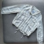 Rails  Rowan Lightweight Linen Blend Jacket in Coco Stripe Small Photo 2
