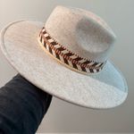 Free People  Kimi Rancher Hat Oatmeal/Rust One Size Photo 4